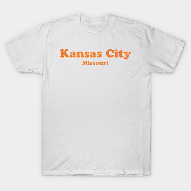 Kansas City, Missouri - MO, Retro Typography T-Shirt by thepatriotshop